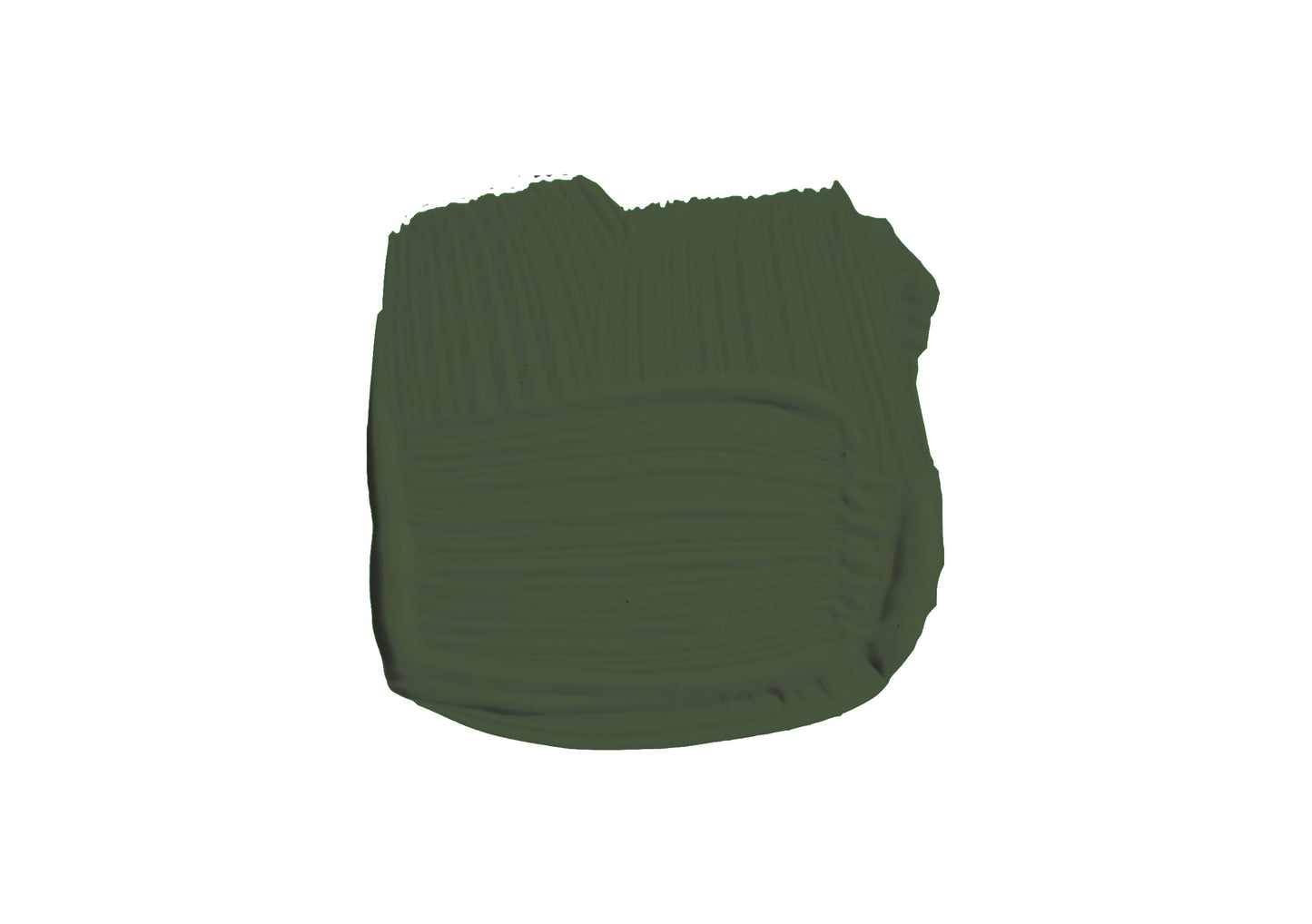 Farbklecks von Duck Green, einem dunklen Grün, wie man es vom Gefieder der Stockente kennt.