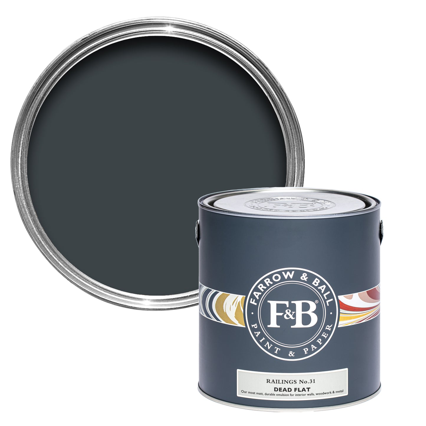 Dead Flat - Farrow and Ball - Railings 31 - Allround