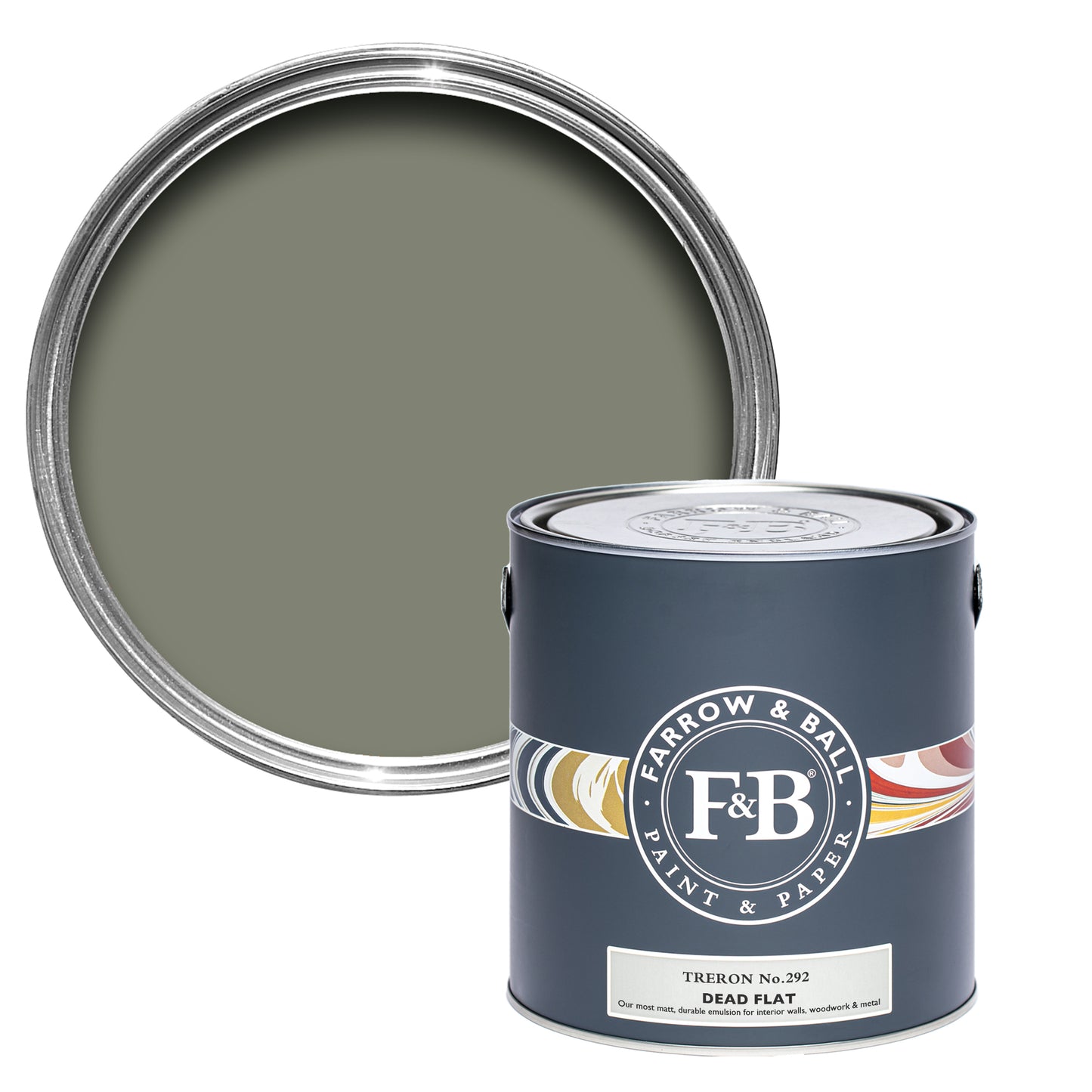 Offene Dead Flat Fardose von Treron, einem dunklen Graugrün, dass Neutraltöne perfekt ergänzt.