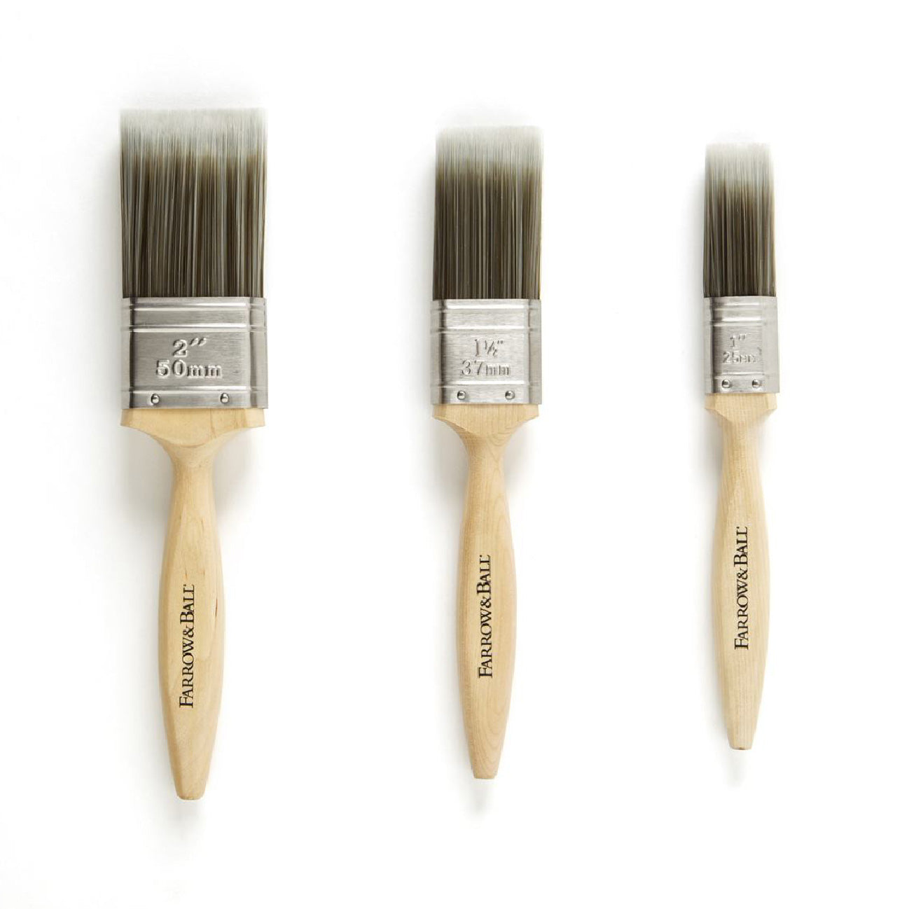 Flachpinsel von Farrow and Ball in drei verschiedenen Größen