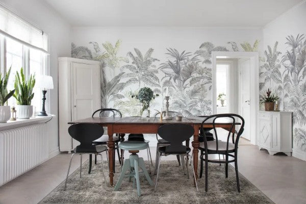 Pride palms- Wandbild 15901 , umgeben von Palmen in pastel