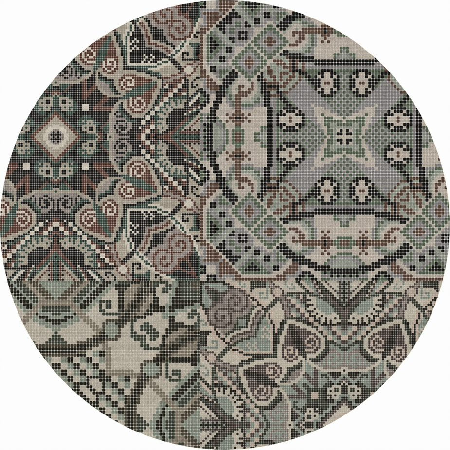 Teppich Venice natur-greige 021 rund Rugxstyle