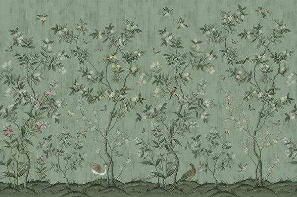 Chinoiserie Chic Jade - Wandbild 16742 , verspielt und leicht in grün