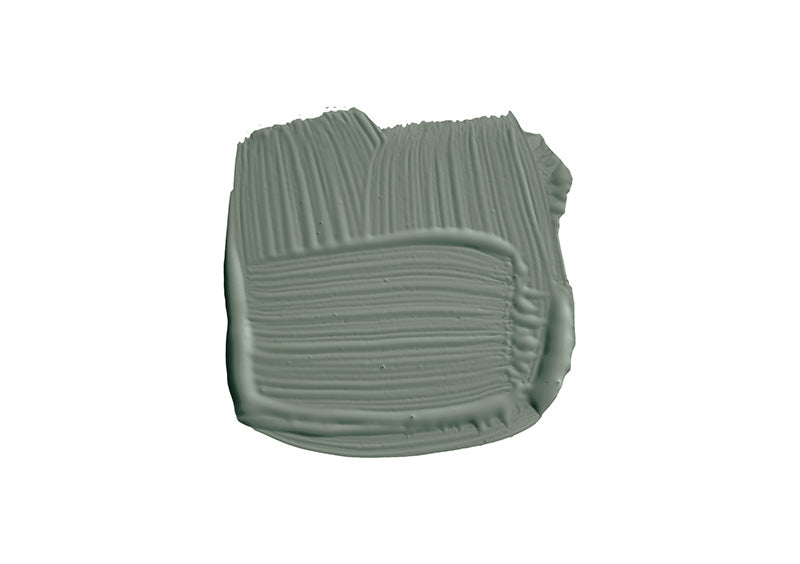 Farbklecks von Green Smoke, einem rauchigen und dunklen Grün
