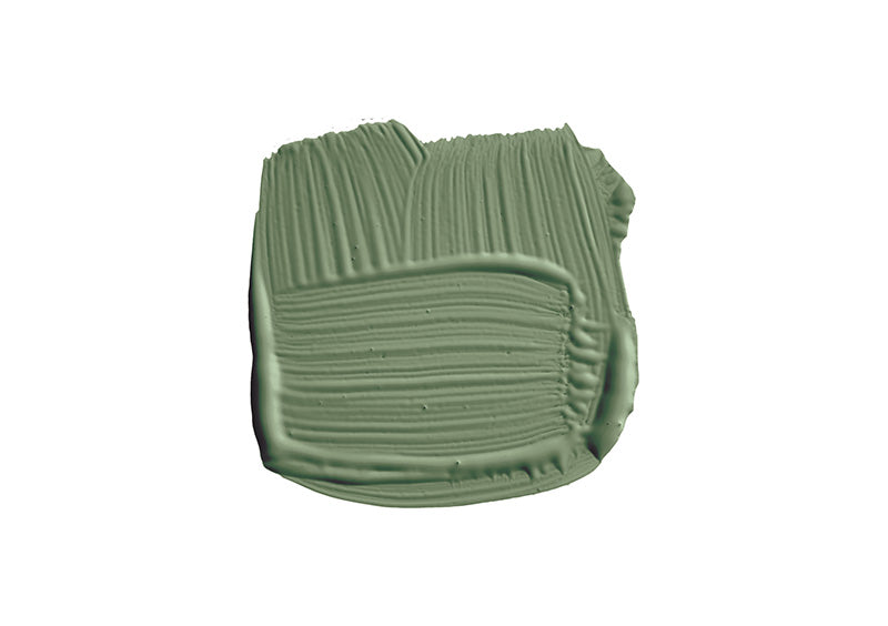 Farbklecks von Calke Green, dem üppigen und dunkeln Grün.