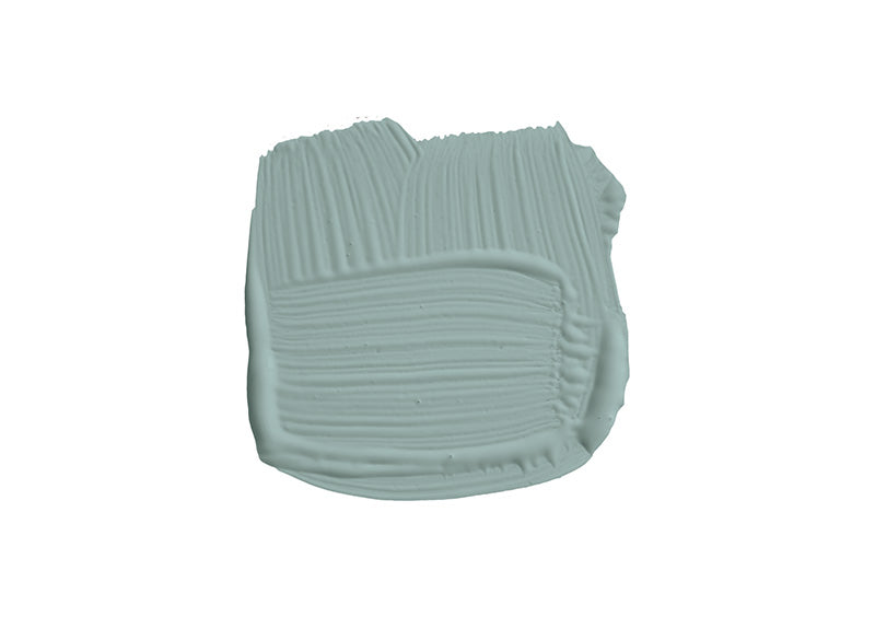 Farbklecks von Dix Blue, einem Vintage-Blau mit grünem Unterton.