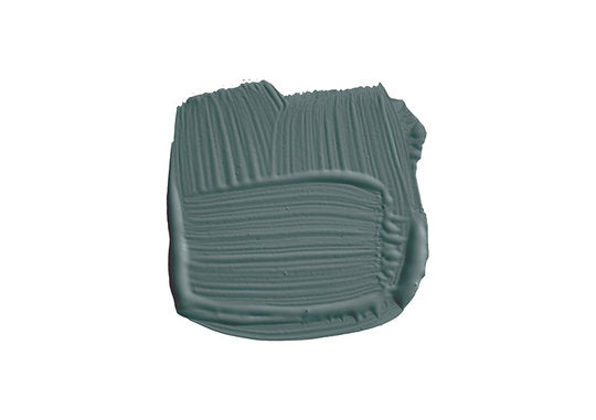 Farbklecks von Inchyra Blue, einem dunklen Blau mit leichtem Hang zu Grün, das an den dramatischen Schottischen Himmel erinnert.