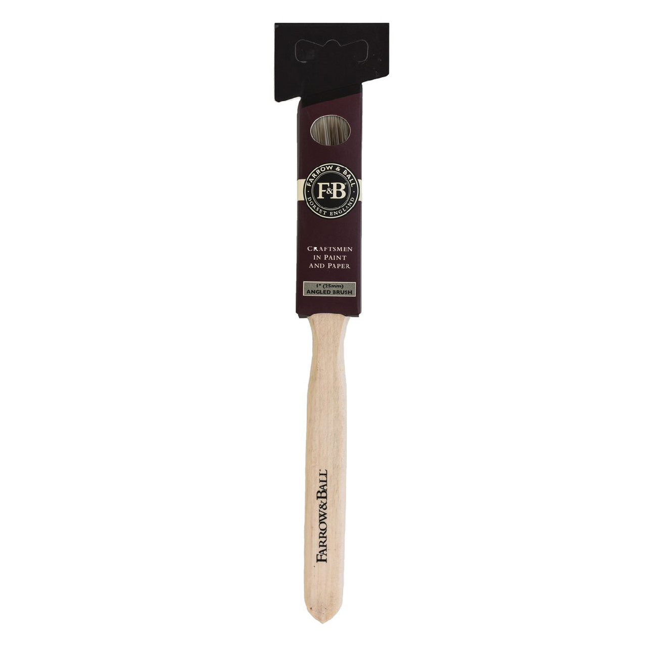 Flachpinsel mit abgeschrägter Spitze von Farrow and Ball mit Verpackung
