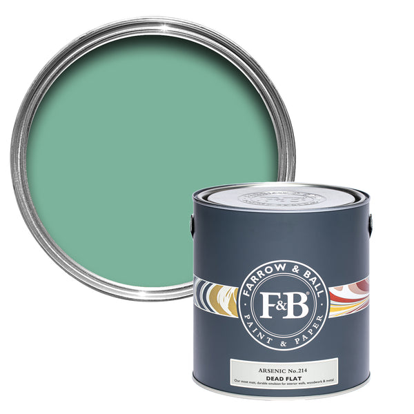 Offene Dead Flat Farbdose von Arsenic, dem lebendigen Grünton für leuchtende Akzente.
