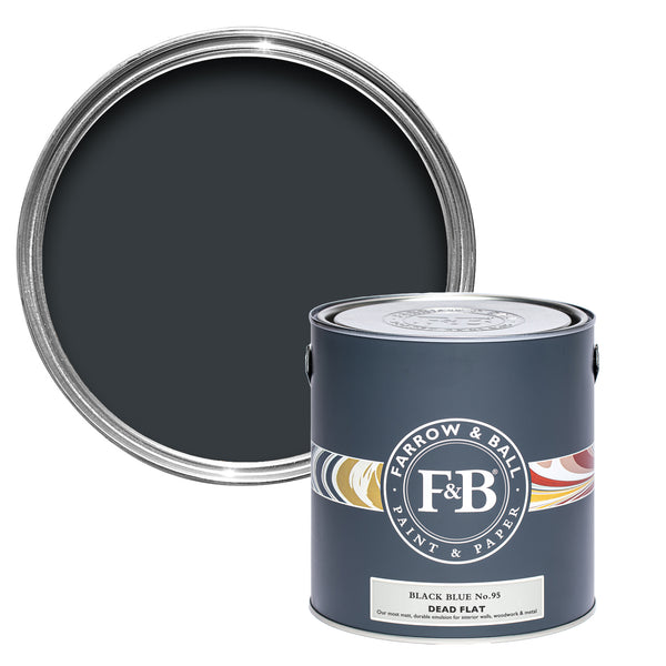 Offene Dead Flat Farbdose von Black Blue, einem mondänem fast schwarzen Blau 
