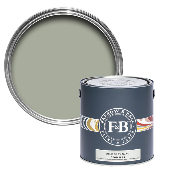 Offene Dead Flat Farbdose von Blue Grey, einem beruhigenden Grau mit blauen Pigmenten.