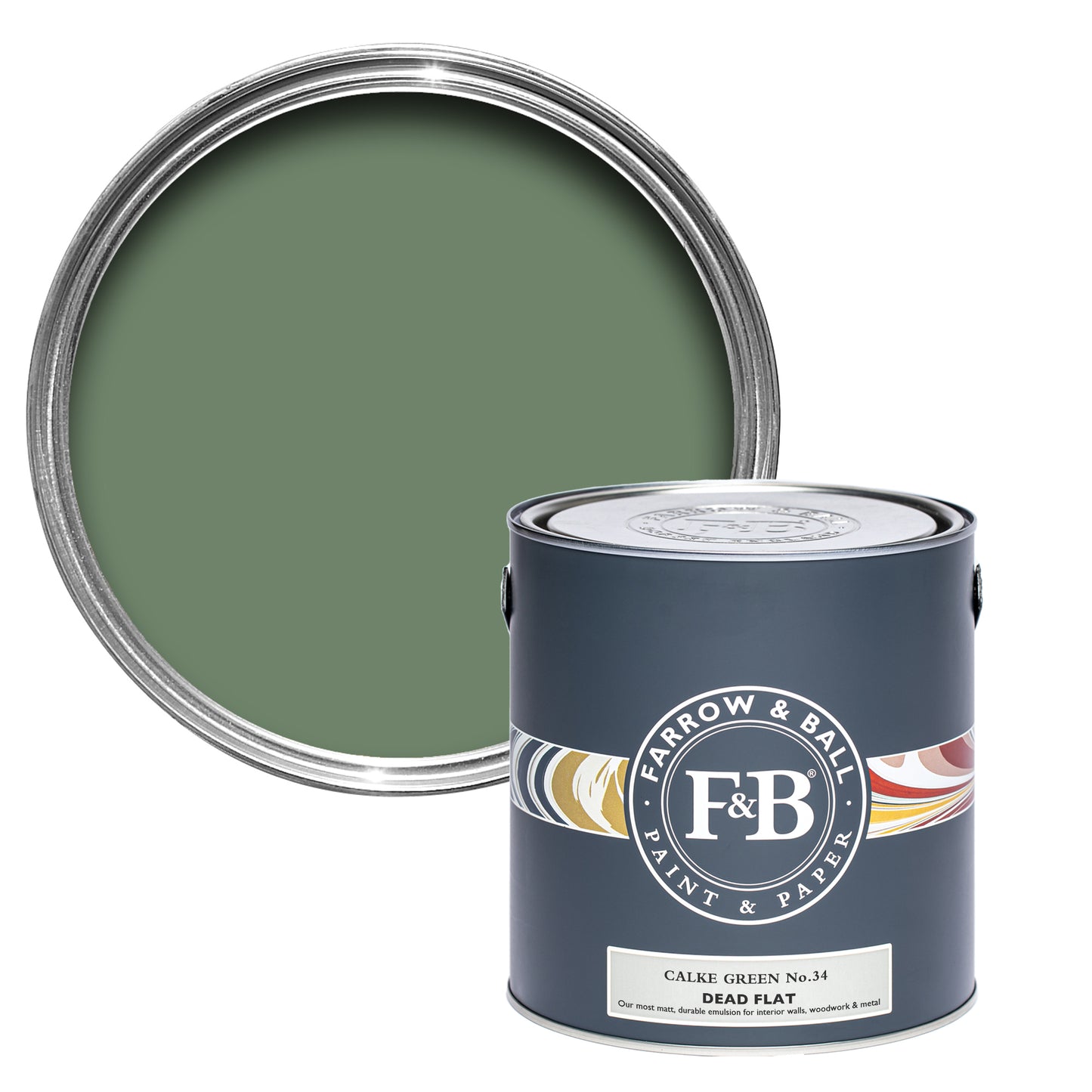 Dead Flat - Farrow and Ball - Calke Green 34 - Allround