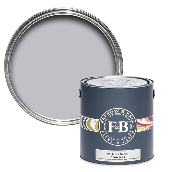 Offene Dead Flat Farbdose von Calluna, einem ruhigen Lila, das an Heidekraut erinnert.
