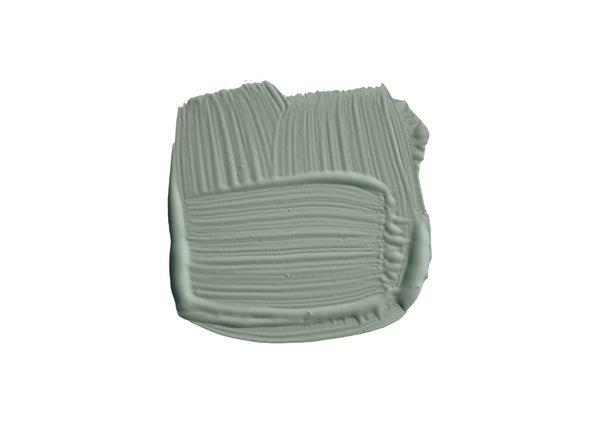 Farbklecks vom schlichten und rauchigen Graugrün Card Room Green.
