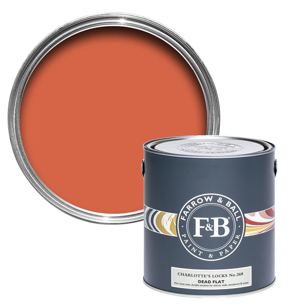 Offene Dead Flat Farbdose von Charlotte's Locks, dem leuchtenden und kräftigen Orange