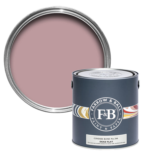 Offene Dead Flat Farbdose von Cinder Rose, dem Rosa einer Rose