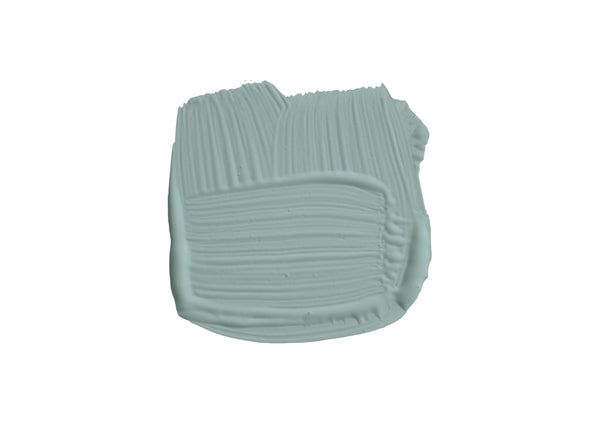 Farbklecks von Dix Blue, einem Vintage-Blau mit grünem Unterton.
