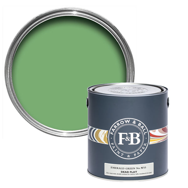 Offene Dead Flat Farbdose von Emerald Green, einem Grün wie das von Smaragden. 