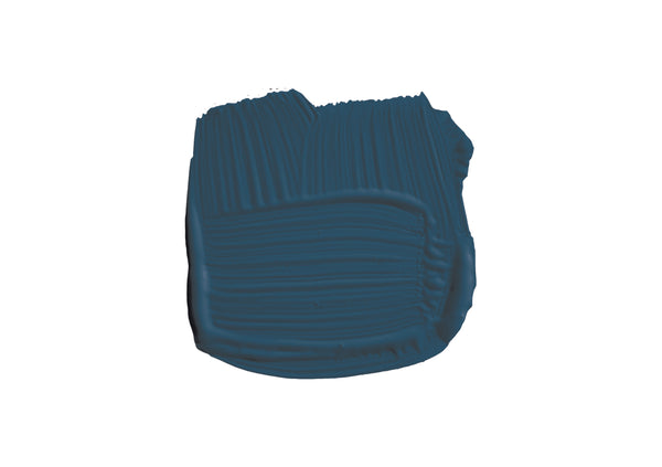 Farbklecks von Hague Blue, dem kräftvollen und elegantem Hollandblau 

