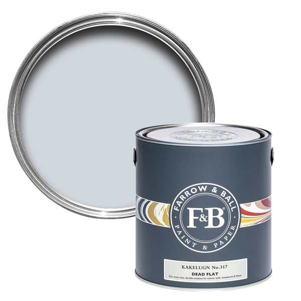 Offene Dead Flat Farbdose von Kakelugn, dem cleansten und hellsten Blau in der Palette 