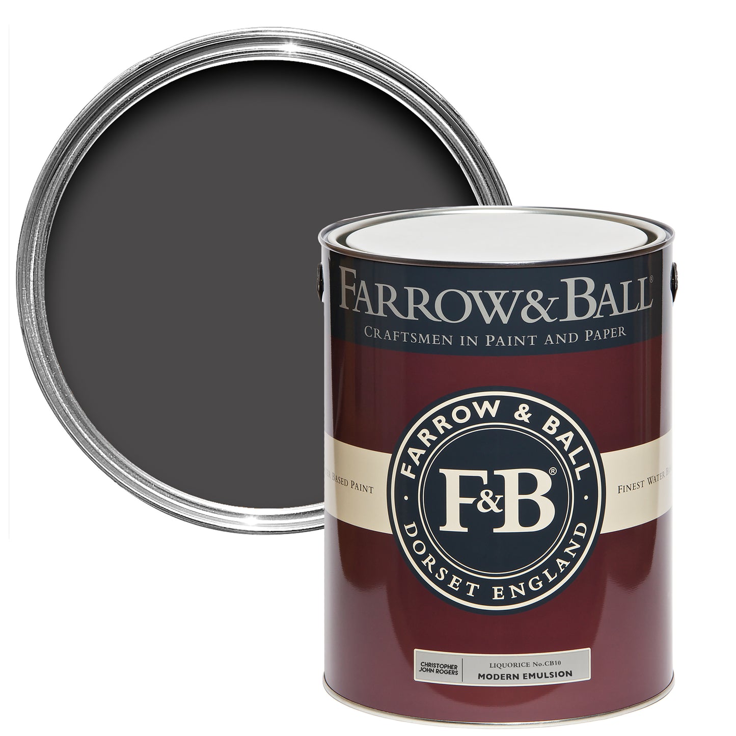 Wandfarbe - Farrow and Ball - Liquorice No.CB10 - Carte Blanche