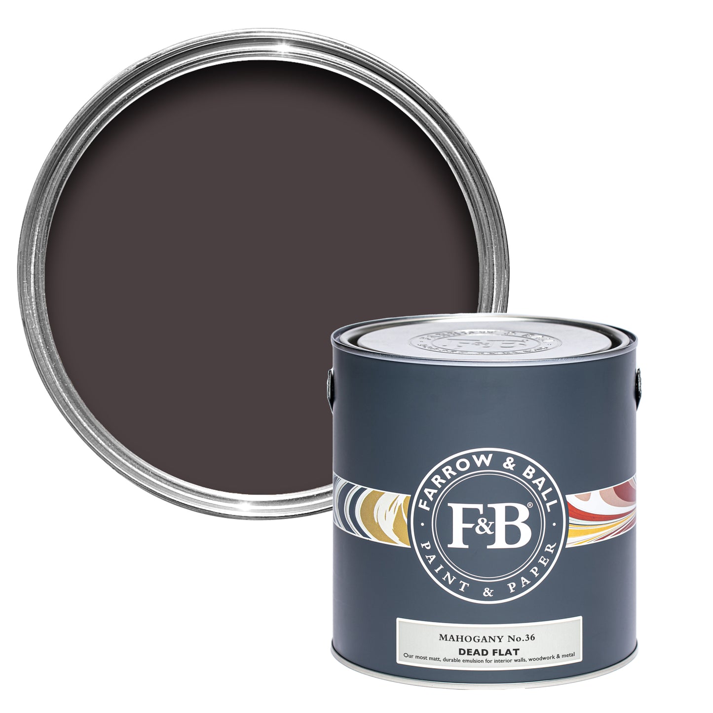 Dead Flat - Farrow and Ball - Mahogany 36 - Archivfarbe