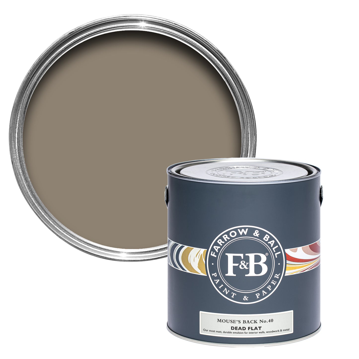 Dead Flat - Farrow and Ball - Mouse's Back 40 - Allround