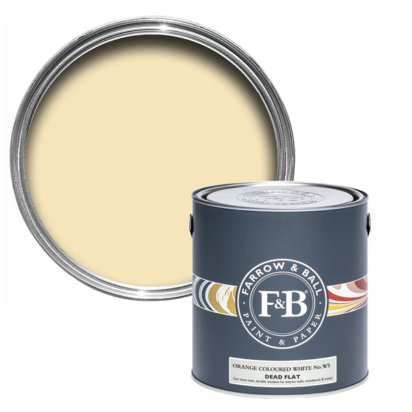Offene Dead Flat Farbdose von Orange Coloured White, einem weiß mit roten Pigmenten