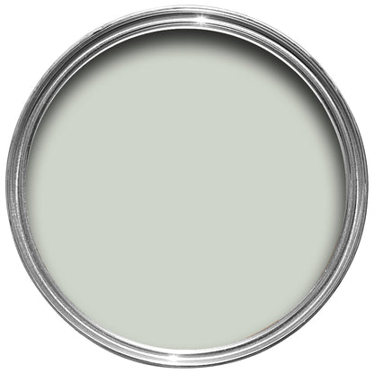 Offene Farbdose von oben von Pale Powder, einem wässrigen Aquamarin 
