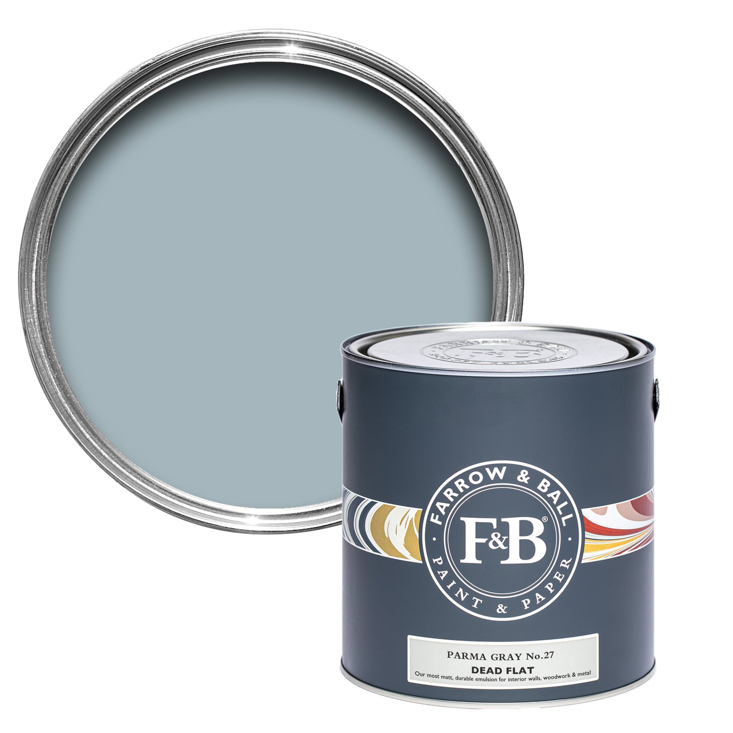 Dead Flat - Farrow and Ball - Parma Grey 27 - Allround