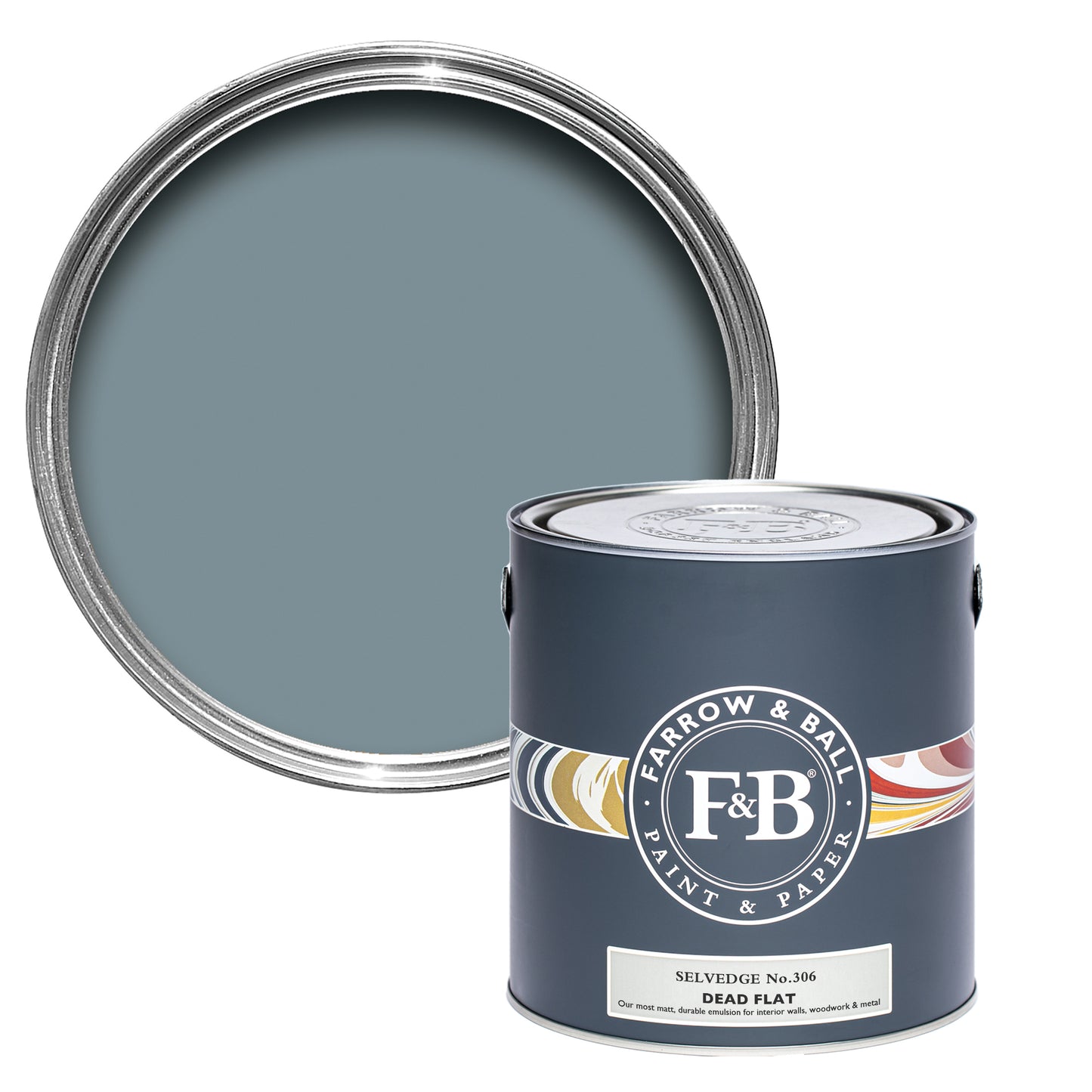 Dead Flat - Farrow and Ball - Selvedge 306 - Allround