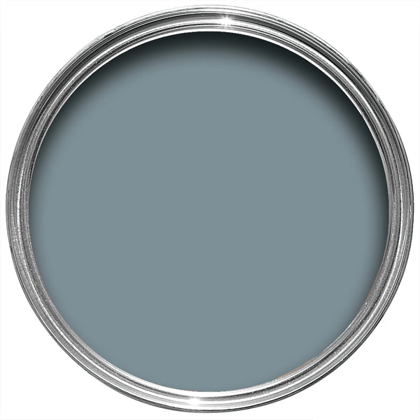 Offene Farbdose von oben von Selvedge, einem atmosphärischen Blau für dunkle Räume
