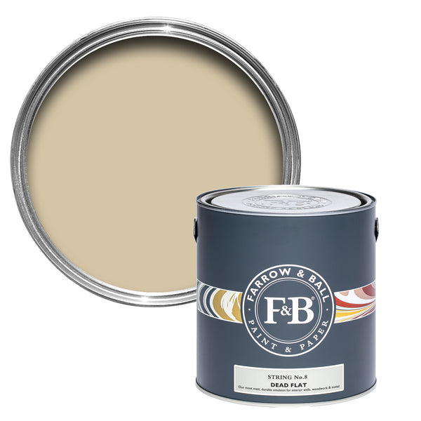 Offene Dead Flat Farbdose von String, einem erdigen Ton wie man es naturbelassenen Kordeln kennt