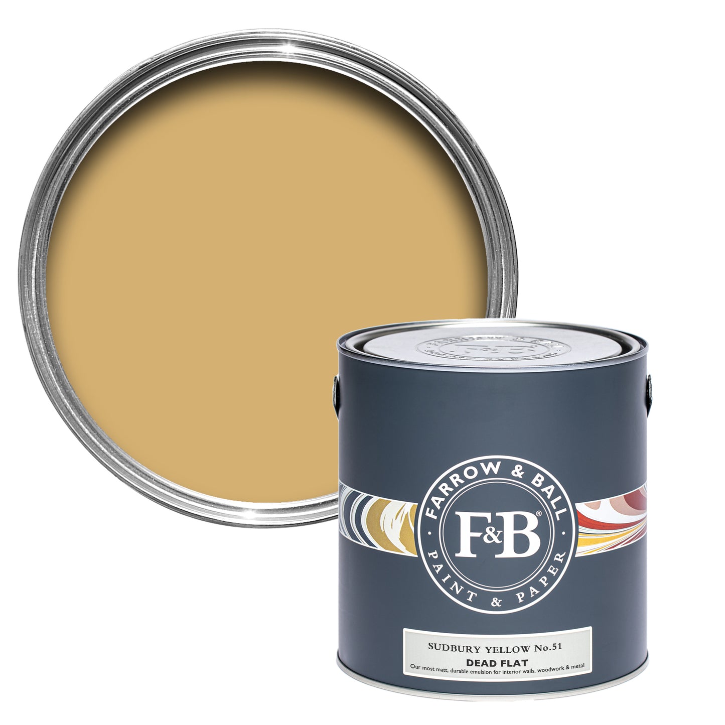 Dead Flat - Farrow and Ball - Sudbury Yellow 51 - Allround