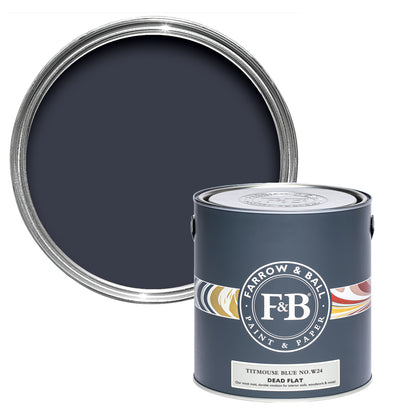 Dead Flat - Farrow and Ball - Titmouse Blue W24 - Archivfarbe