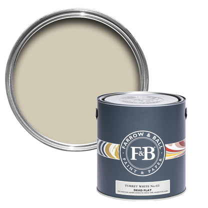 Dead Flat - Farrow and Ball - Turret White G2 - Archivfarbe
