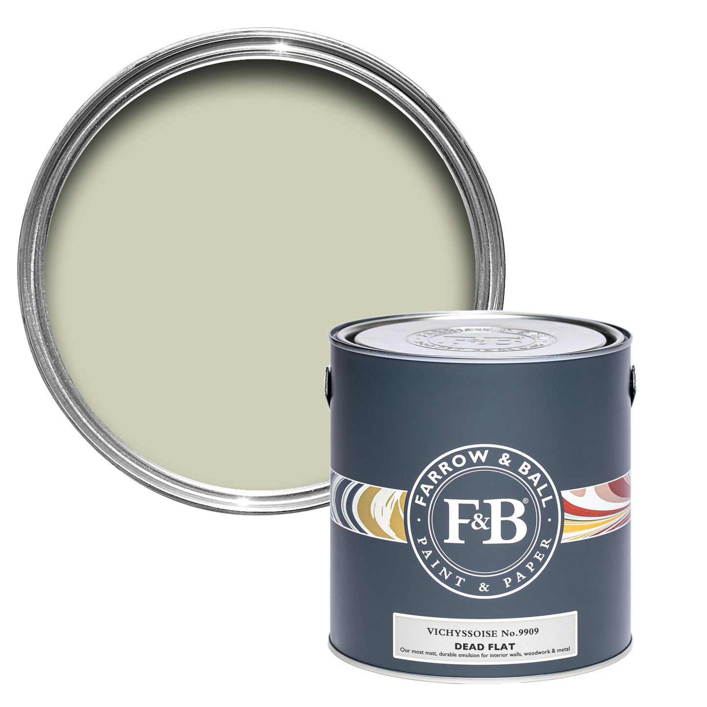 Dead Flat - Farrow and Ball - Vichyssoise No.9909 - Archivfarbe