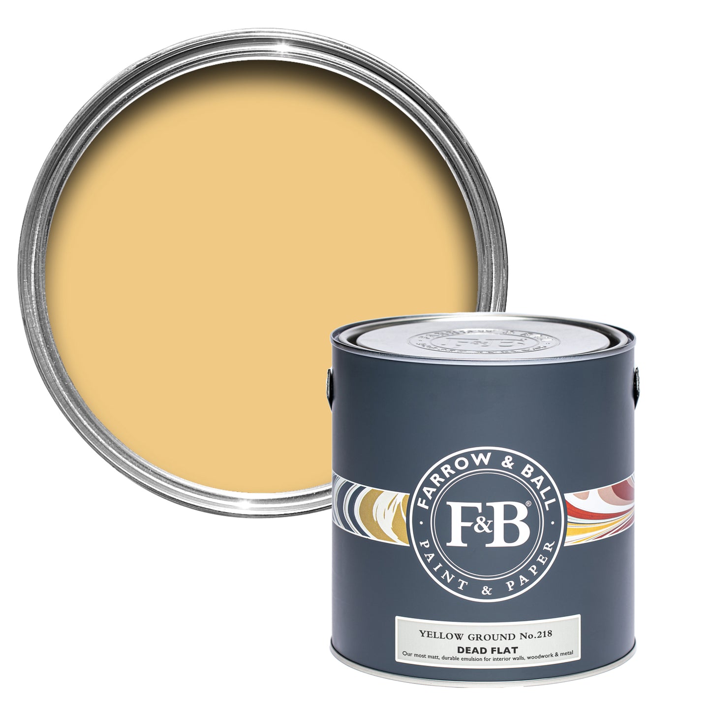 Dead Flat - Farrow and Ball - Yellow Ground 218 - Allround