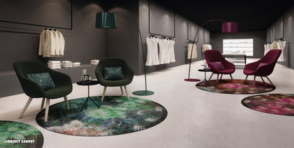 Teppich Amsterdam pink 042 rund Rugxstyle