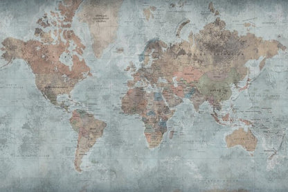 Around the world- Wandbild 15351,die ganze Welt in Arbeits-oder Kinderzimmer...