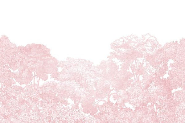 Muster Bellewood Pink - Wandbild 13057, ein Waldspaziergang in pink im Kinderzimmer, ....