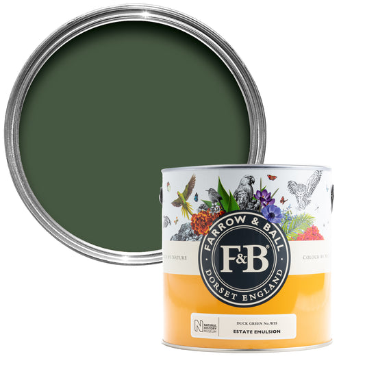 Duck Green W55 - Farrow and Ball - Emulsion - Colour by nature - Archivfarbe Wandfarbe