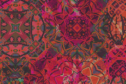 Muster Teppich  Marakesh orange-bunt 011 Rugxstyle