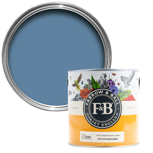 Ultra Marine Blue W29 - Farrow and Ball - Eggshell - Colour by nature - Archivfarbe Lack