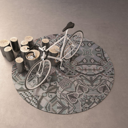Teppich Venice natur-greige 021 rund Rugxstyle