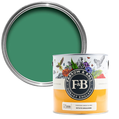 Verdigris Green W50 - Farrow and Ball - Emulsion - Colour by nature - Archivfarbe Wandfarbe