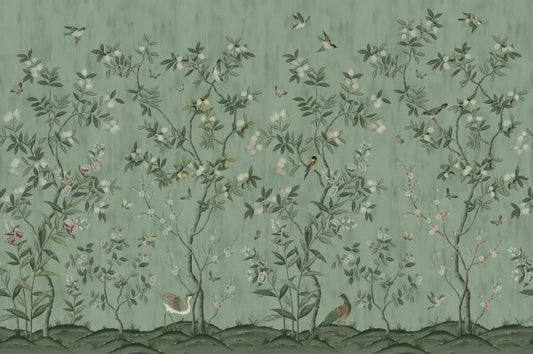 Chinoiserie Chic Jade - Wandbild 16742 , verspielt und leicht in grün