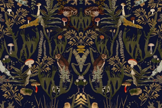 The swedish forrest- Wandbild 16211 ,Farne, Fichtennadeln, Libellen, Pilze und Moos auf eine neue, nie dagewesene Art und Weise...